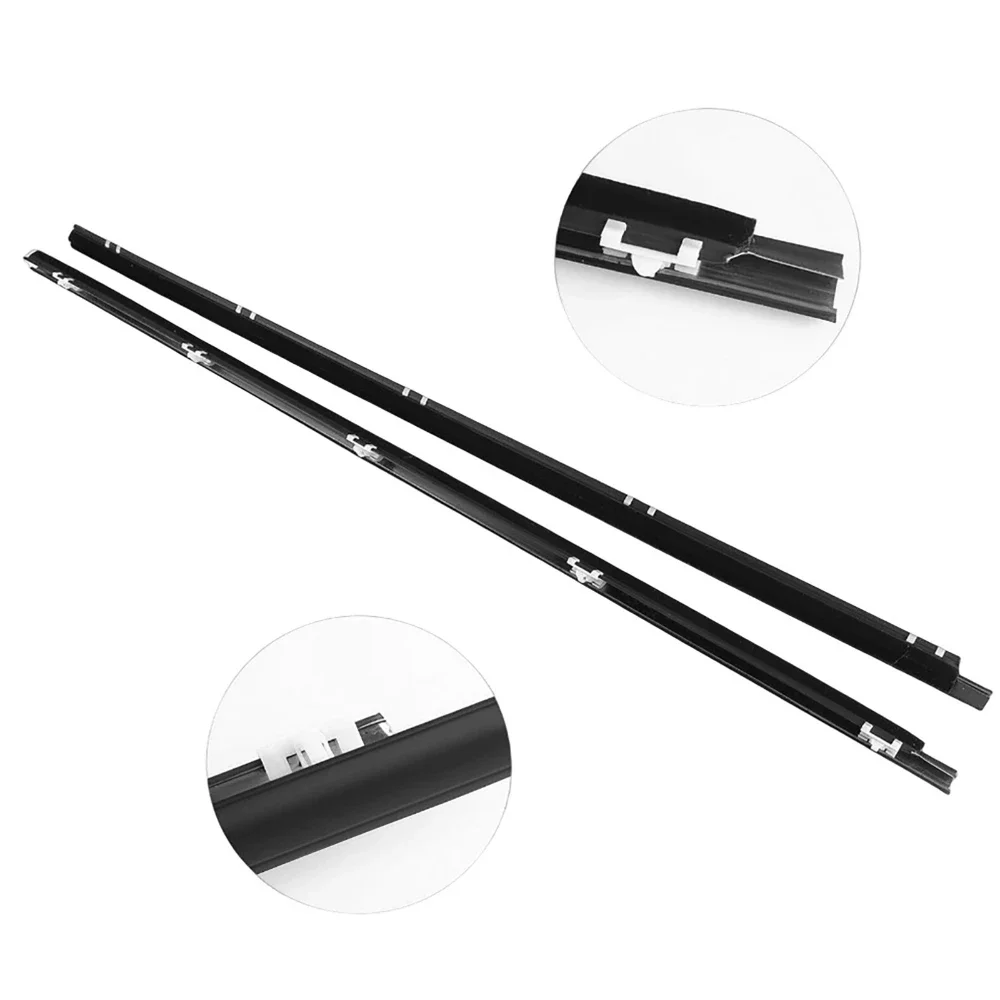 2Pcs Window Weatherstrip Belt Trim For HONDA Civic 1991-1995 72410‑SR3‑003 Waterproof Door Windows Glass Sealing Rubber Strips