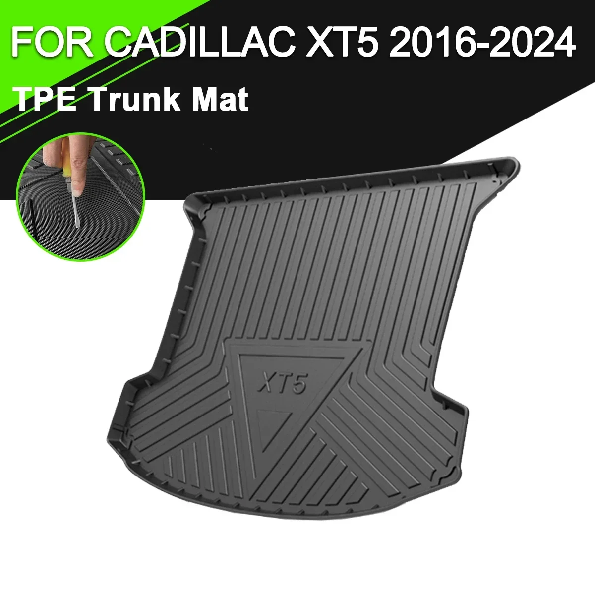 

Car Rear Trunk Cover Mat TPE Waterproof Non-Slip Rubber Cargo Liner Accessories For Cadillac XT5 2016-2024