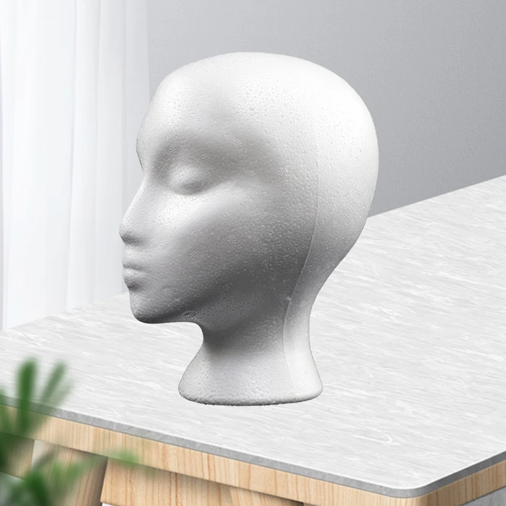 Women Styrofoam Foam Head Model Mannequin Head for Home Travel Salon foam mannequin head female mannequins