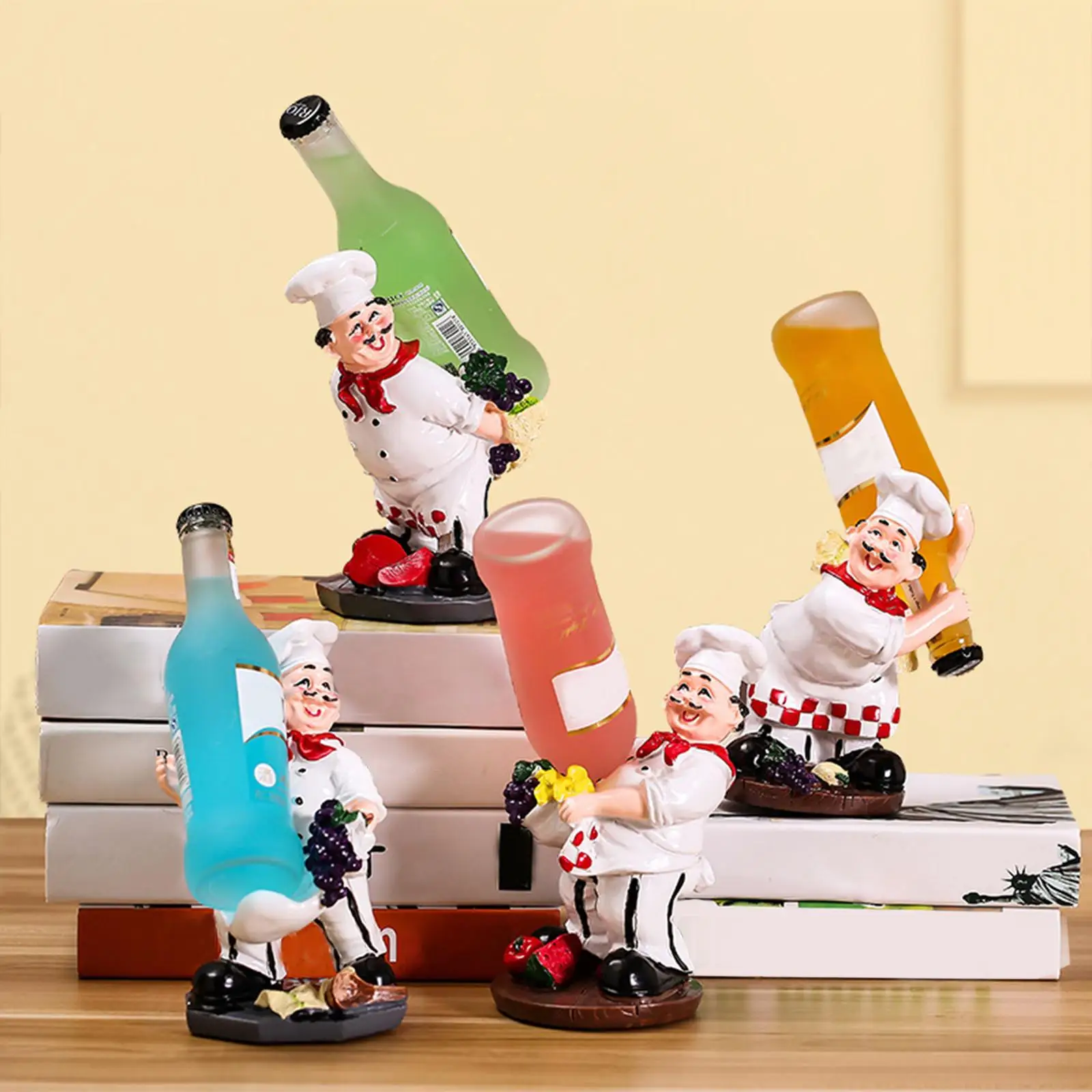 Chef Wine Bottle Holder Figurine Table Decor Piece Decorative Centerpiece for Home Ornament Display Stand Centerpiece AliExpress 15
