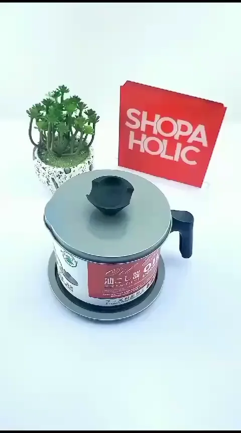 1.4L Oil Filter Pot with Stainless Steel Strainer & Lid – Perfect for ...
