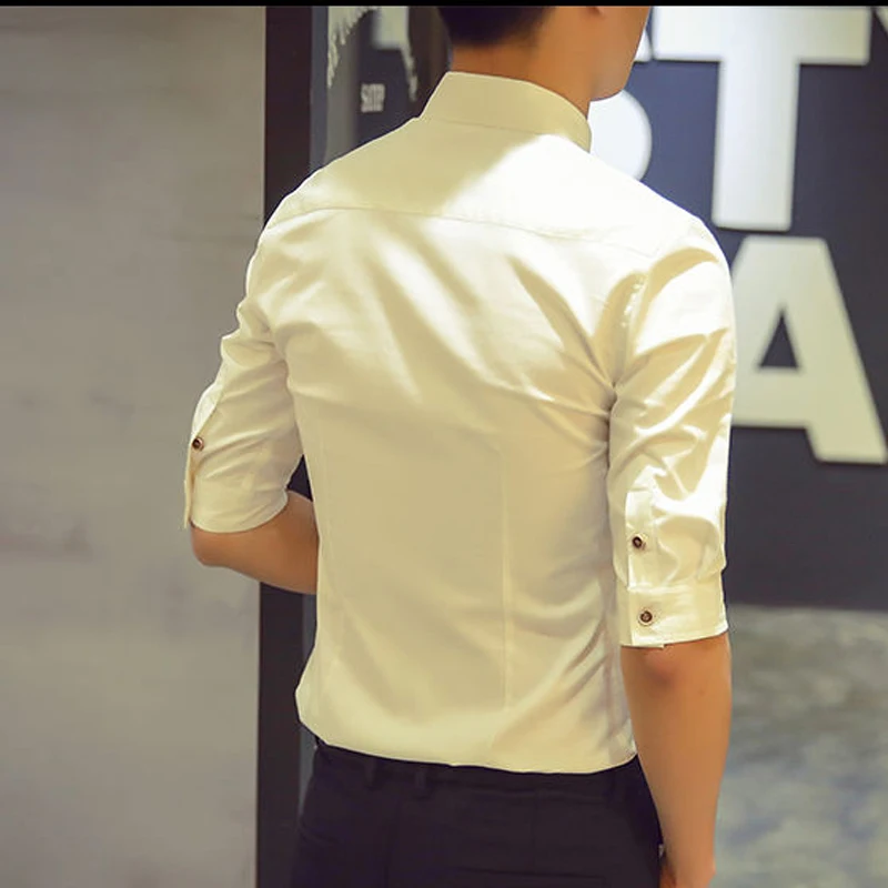 Summer Fashion Turn-down Collar Half Sleeve Shirt Man High Street Casual Embroidered Button Cardigan Chinese Style Office Tops