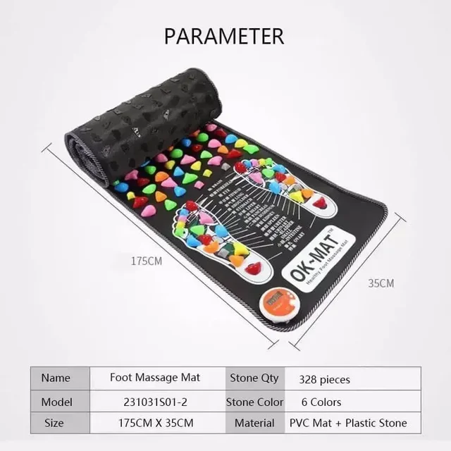 Foot Massage Mat Healthy Acupuncture Foot Mat Reflexology Walk Stone Leg Pad Pain Relief Healthcare Acupressure Mat Massageador 4