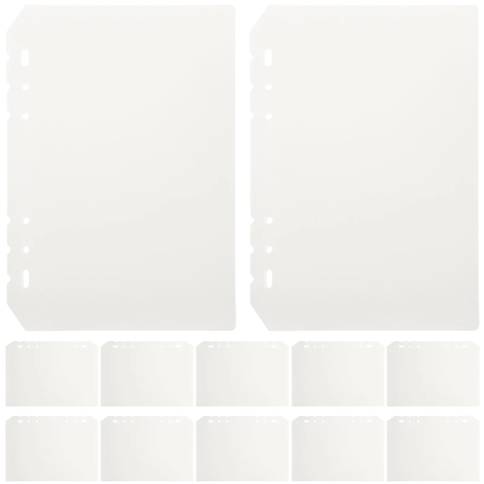 

12 Pcs Inner Page Fence Notepad Index Dividers Detachable Binder Notebook Tab Plastic Pp Tabs