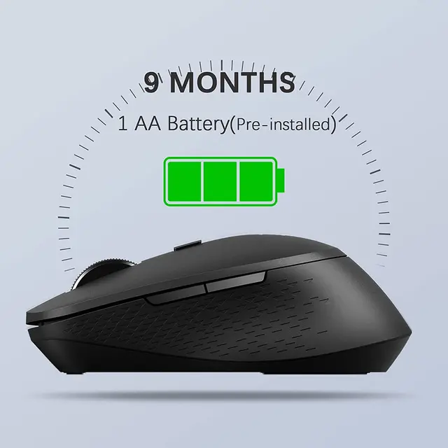 Bluetooth Wireless With USB Receiver Mouse Multi-Mode Wireless Mouse For Laptop Computer PC Macbook Mouse 2.4GHz 1600DPI 5