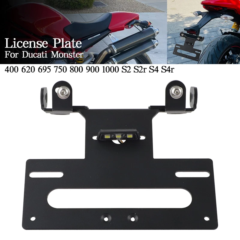License Plate Holder Bracket Rear Tail For Ducati Monster 400 620 695 750 800 900 1000