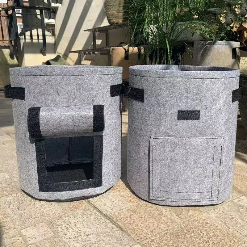 2Pcs Bags Garden Pots Planters Vegetable Planting Bags Grow Bag Farm Home Garden Tool Potato Cultivation Planting Woven Fabric