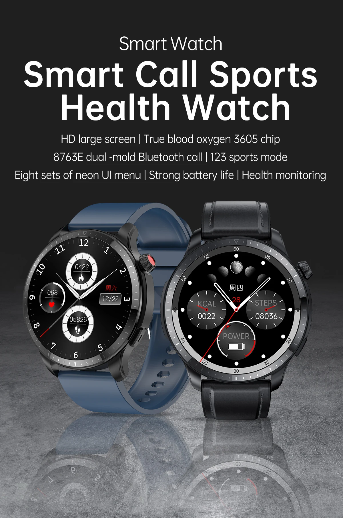 Reloj inteligente GTR 4 para Android e IOS Smartwatch con Bluetooth llamadas temperatura corporal oxigeno en sangre rastreador de Fitness GTR4 AliExpress