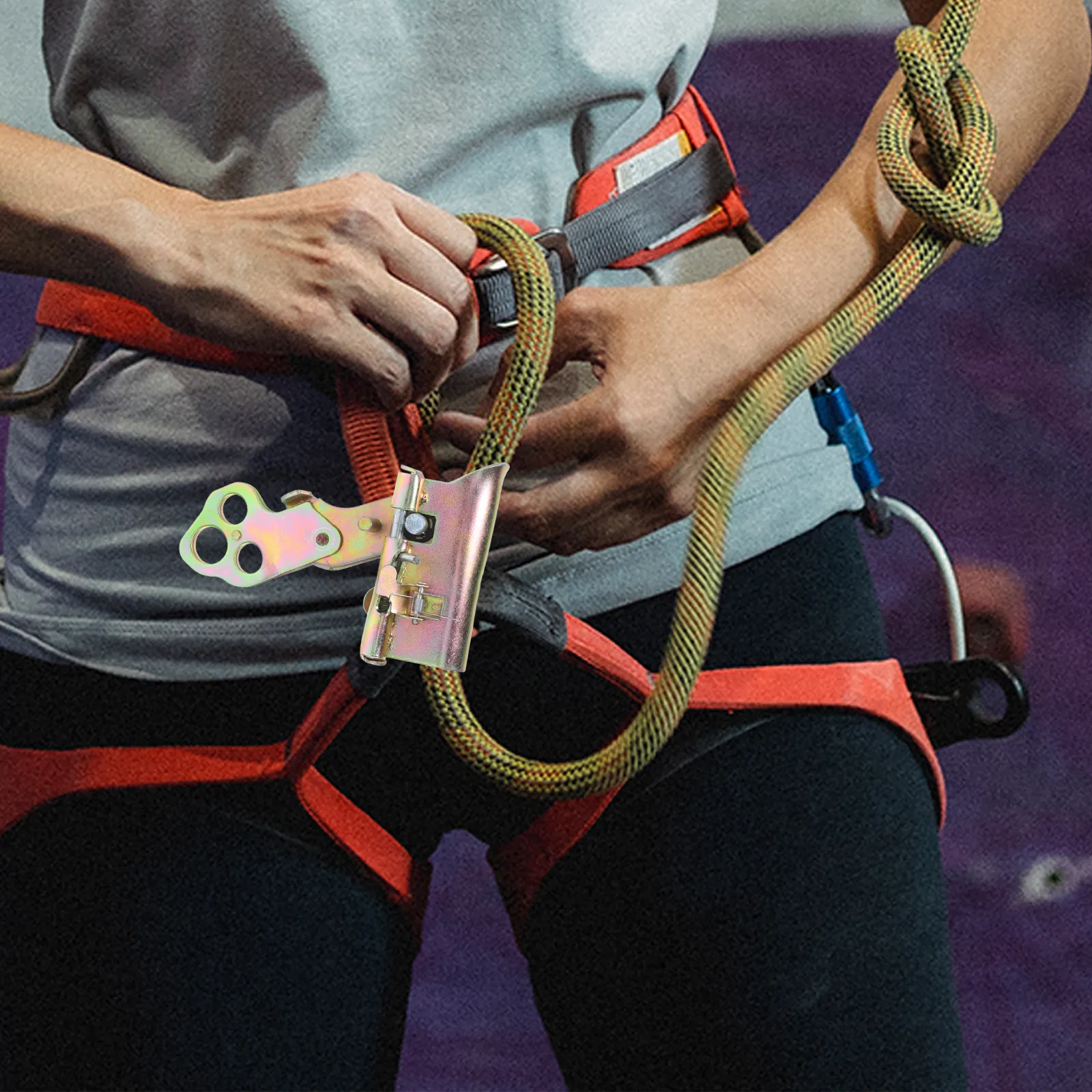 안전 로프 자동 잠금 장치, 고하중 강철 자동 잠금 로프 그랩, 추락 방지, 건설, 고공 작업용