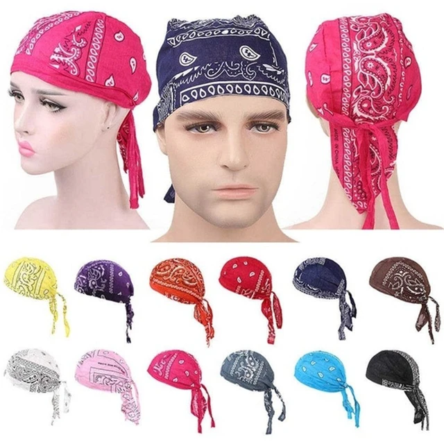 Aomig Pañuelos Cabeza Mujer, Pañuelo Pirata con Diseño Único Estampado,  Bandana Hombre de Moda y Deporte, Pañuelos de Colores Unisex para Cuello