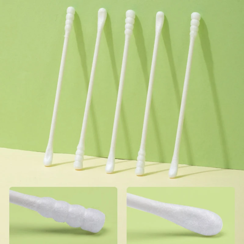 200 Cotons-tiges Doubles - Longueur 7,5 Cm - Têtes Coton Doux - Pour Maquillage, Soins Bébé, Nettoyage Délicat