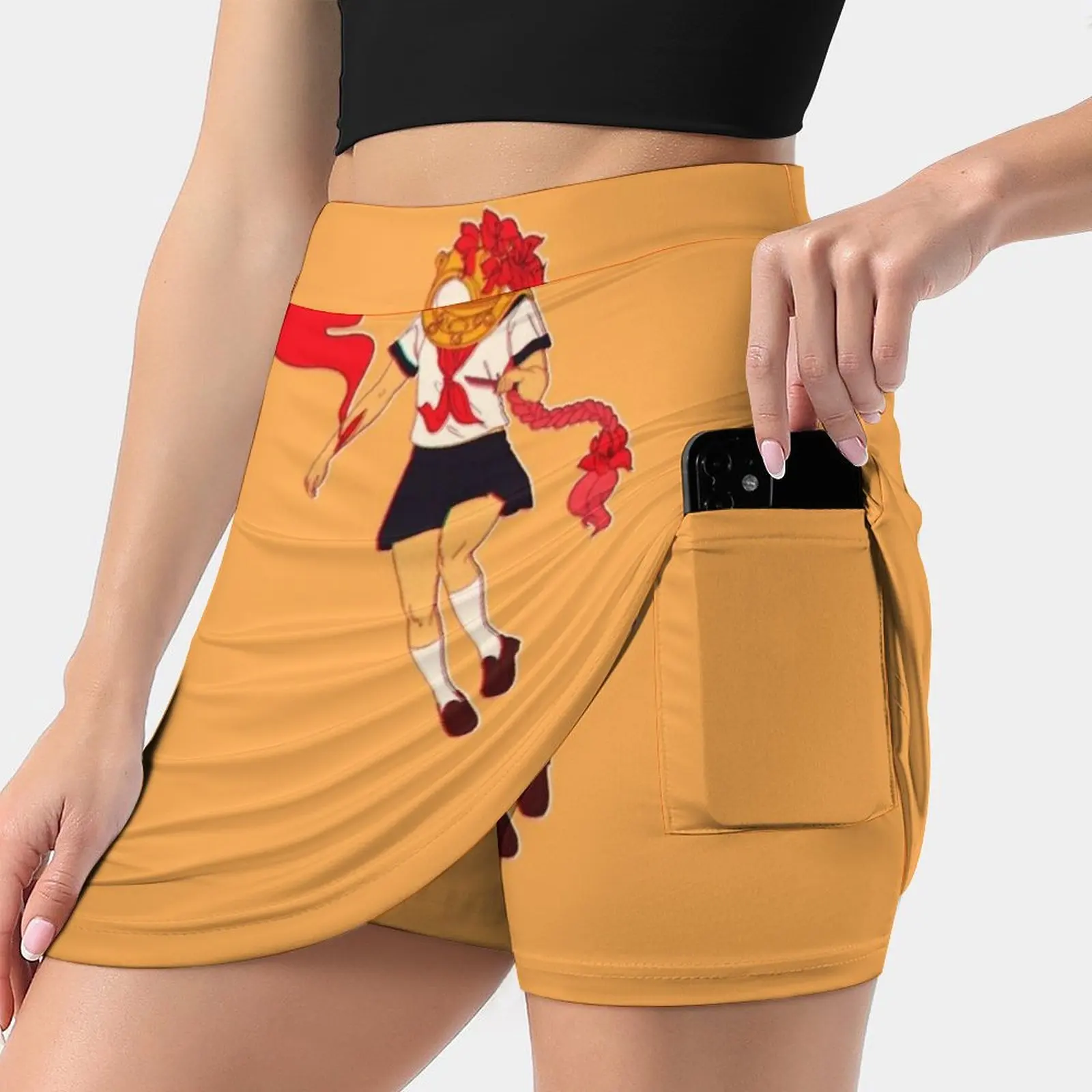 

Юбка женская спортивная с карманами, модная юбка в Корейском стиле, с цветами, бугенвилли, 4Xl