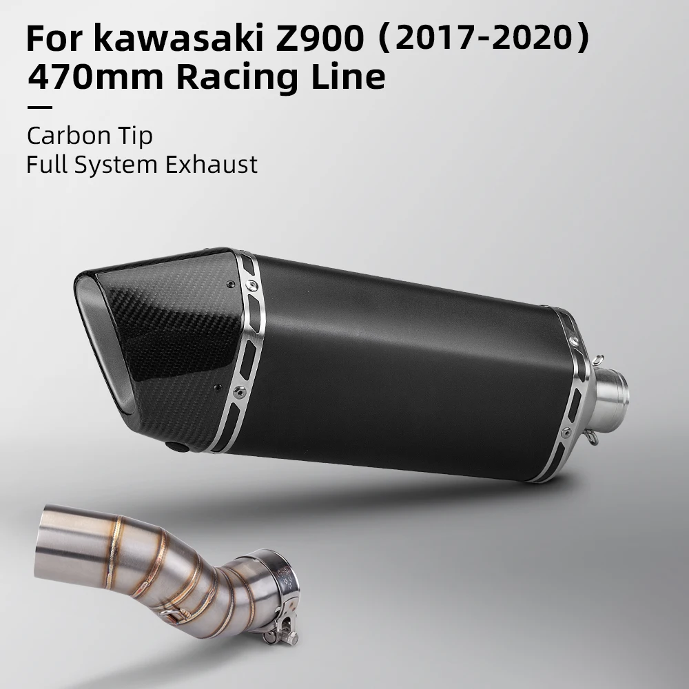 用 カワサキ Z900 2020 2021 スリップオンオートバイ Exhuast ミドル