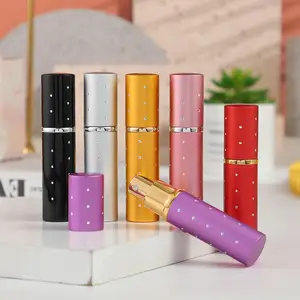 10ML Dot Spray Bottle Travel Refillable Perfume Atomizer Dispenser Women Men Mini Portable Metal Aluminum Cosmetic Containers