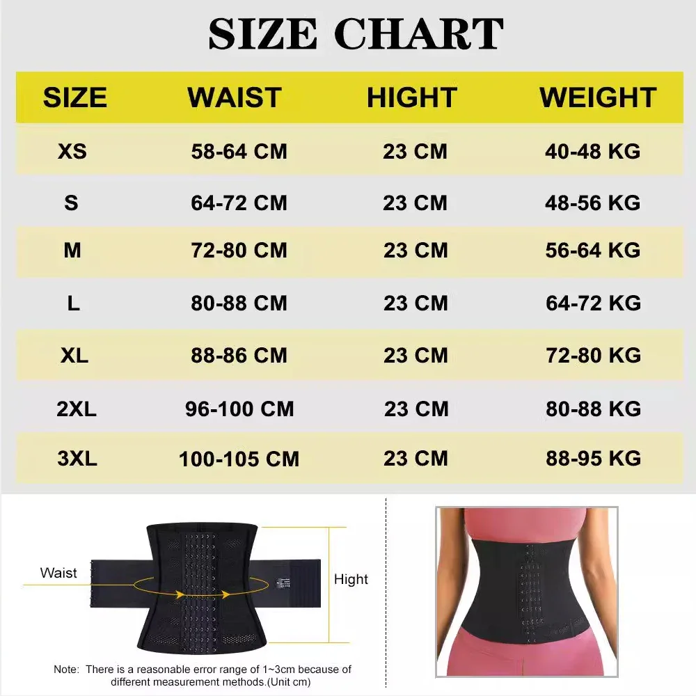 Slimming Belt Women Tummy Control Firm Waist Trainer Belt Weight Loss Workout Fitness Back Support Belts