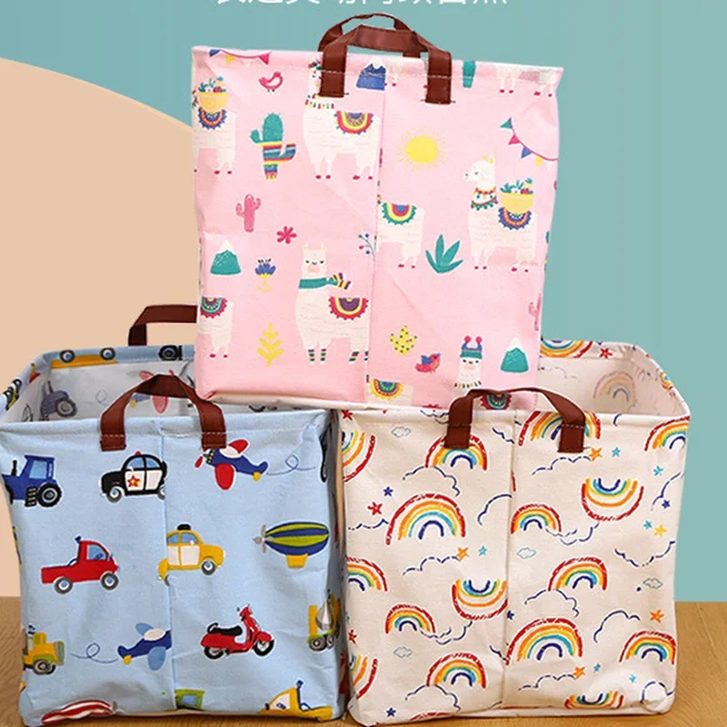 Cube Folding Fabric Storage Basket Closet Organizador Clothes Storage Boxes Home Office Shelf Organizers for Kids Toys Organizer 2