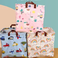 Cube Folding Fabric Storage Basket Closet Organizador Clothes Storage Boxes Home Office Shelf Organizers for Kids Toys Organizer 2