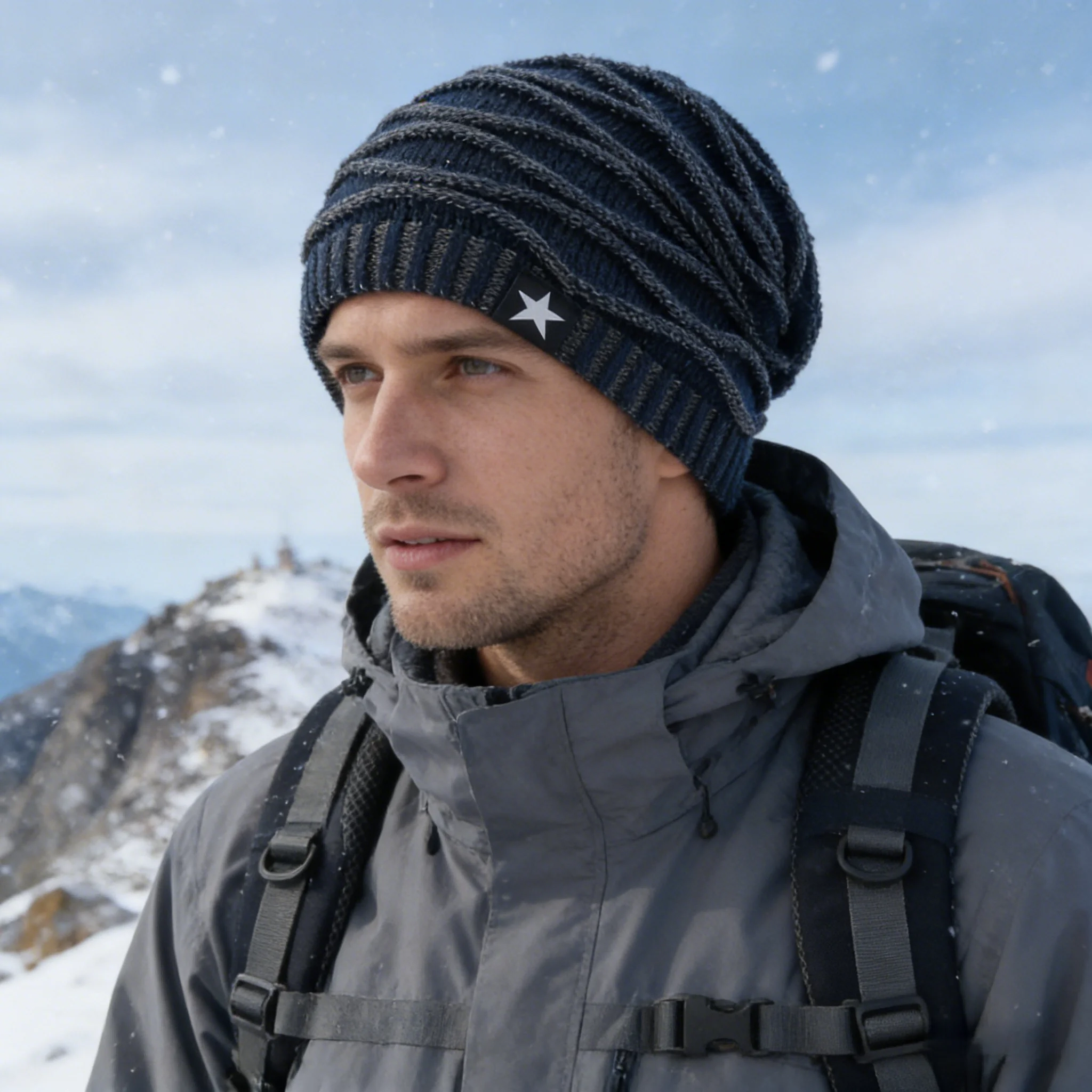 Hot Sale Unisex Slouchy Winter Hats Street Warm Beanie Hat For Men&Women Outdoor Fashion Winter Cap