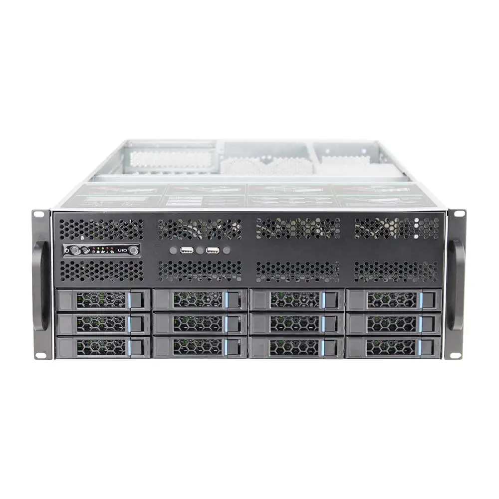 

4U server 12 hard disk 6GB/SAS backplane can be installed with 2 GPU graphics cards E-ATX motherboard empty chassis