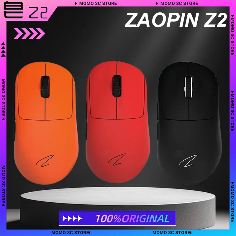 Zaopin Z2 4k Gaming Mouse Tri-mode Wireless Buletooth Hot Swap Paw3395 Nordic 52840 Customized Micro Switch Base PC Accessories