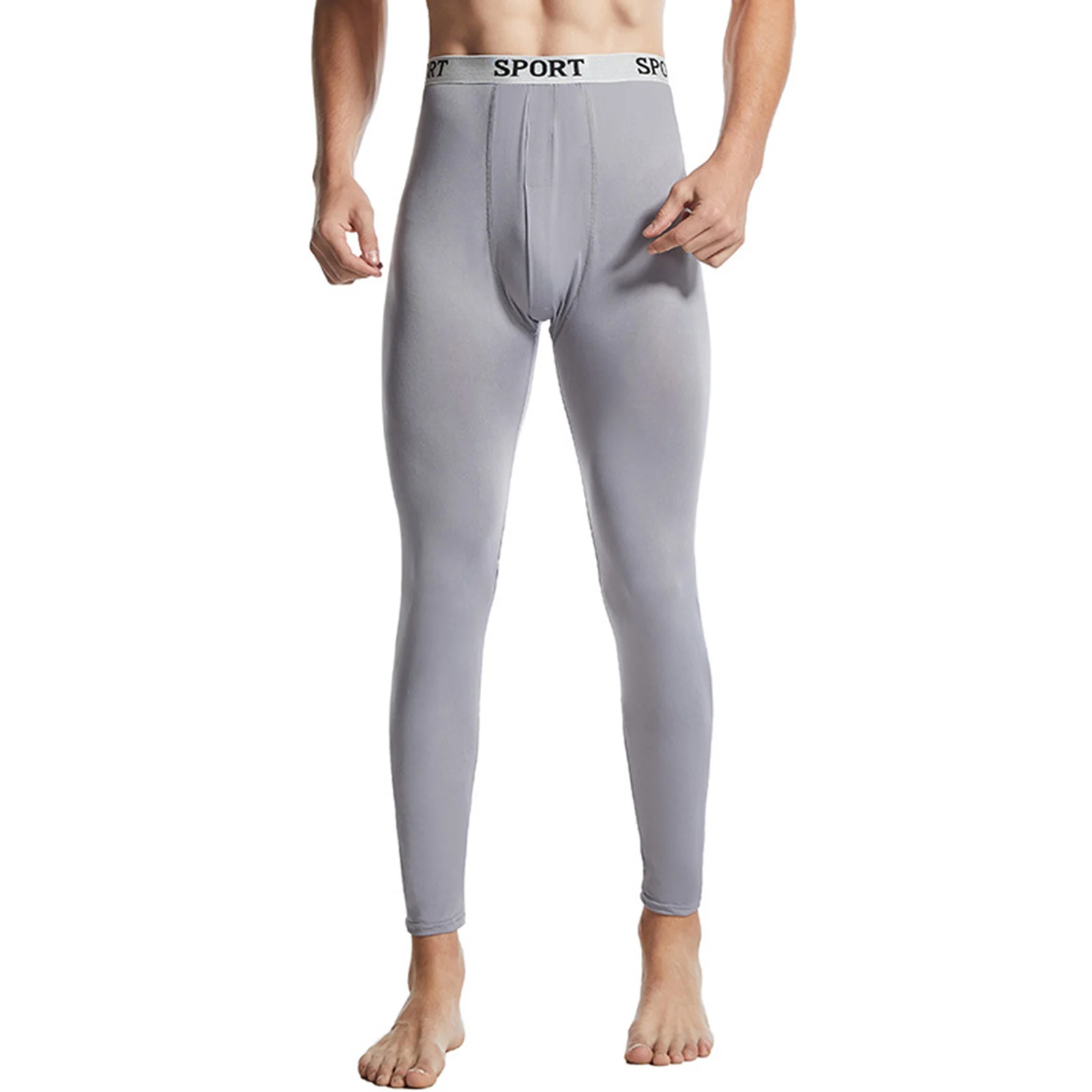 

Men's Long Thermal Skin-friendly Underwear Winter Warm Long Pants Males Soft Elastic Waistband Leggings Comfortable Tights
