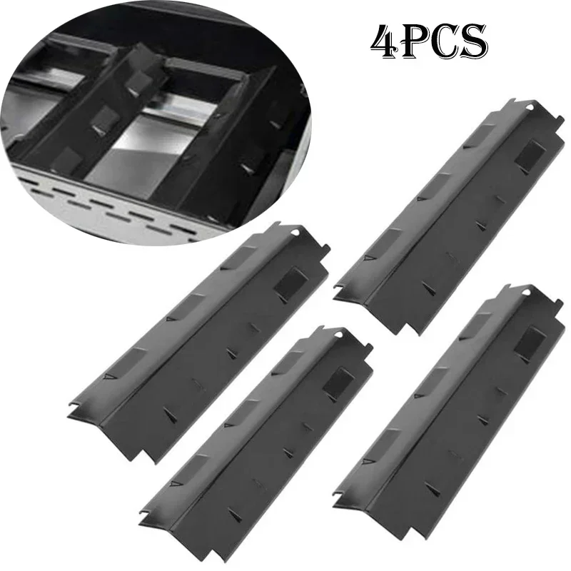 4Pcs Grill Heat Plate Shield Heat Tent Replacement Parts BBQ Gas Grill Plate Shield Tent Burner Cover