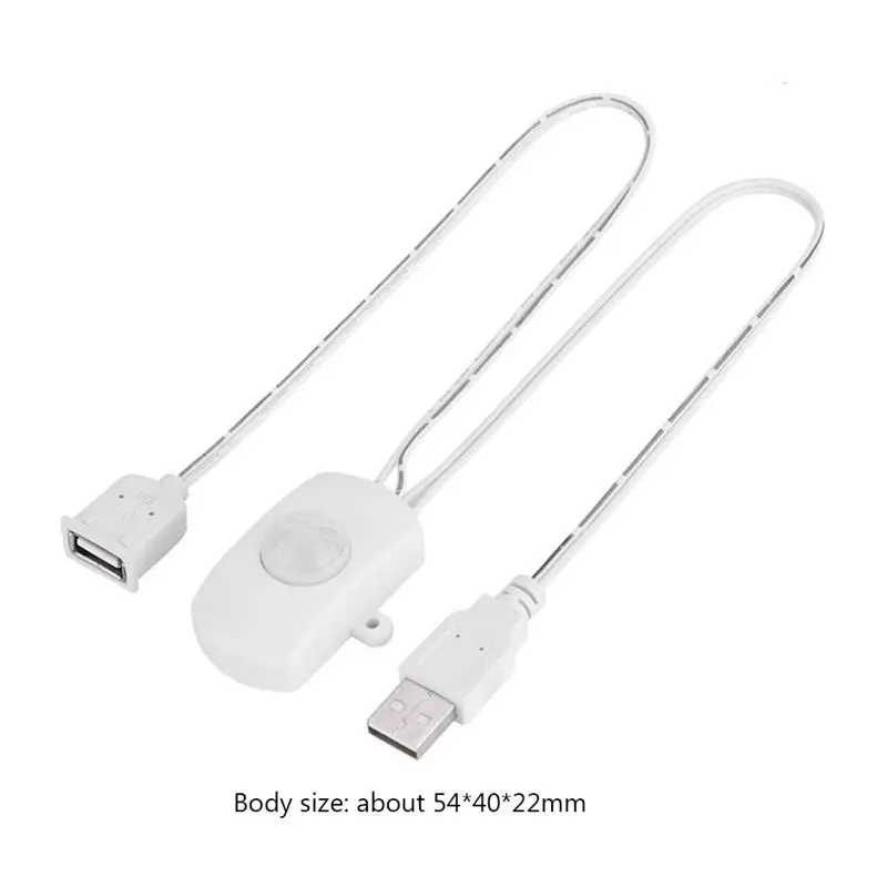 5 Pcs 적외선 모션 센서 스위치 DC 5V/12V/24V USB PIR LED 라이트 스트립 지능형 바디 모션 센서 블랙