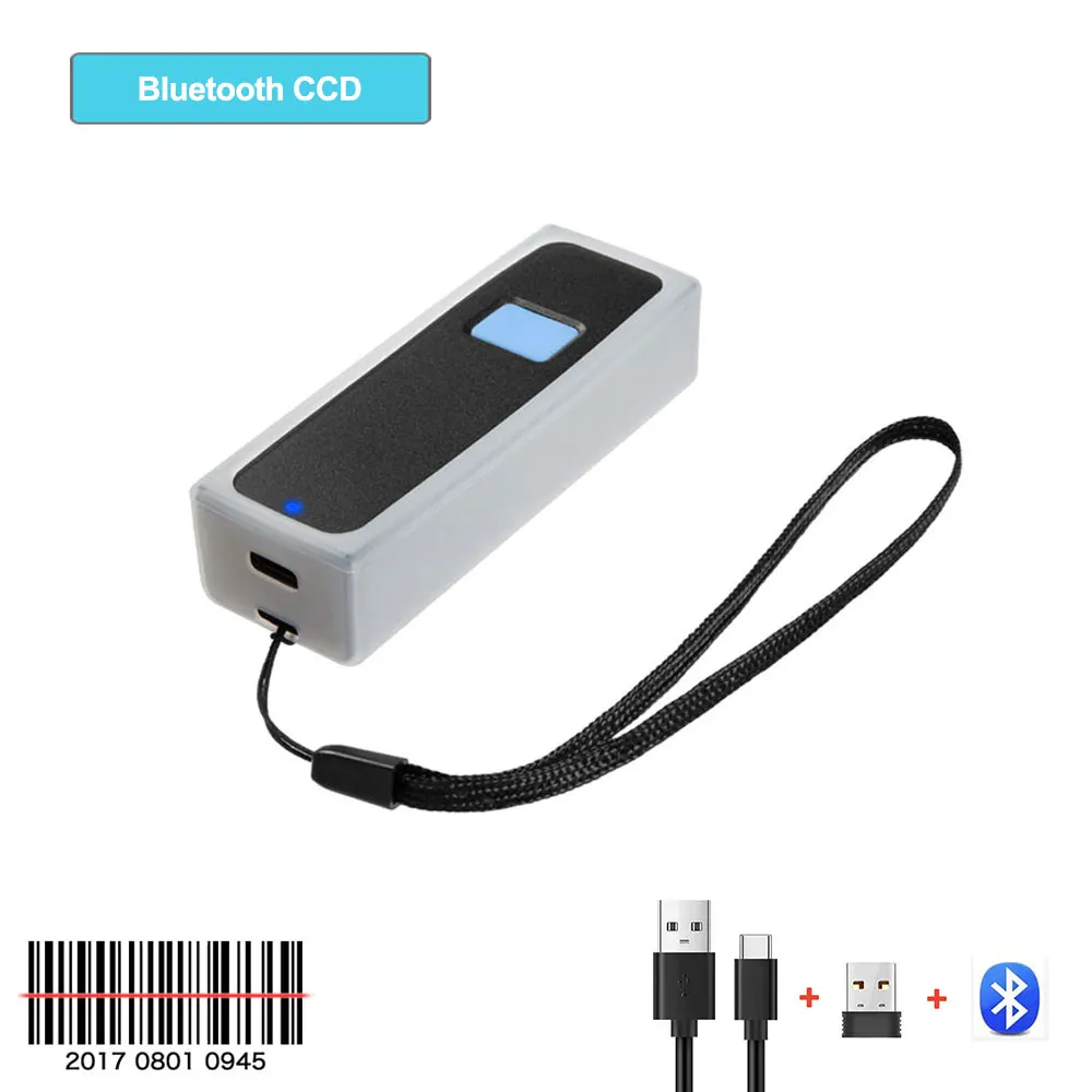 scanners Holyhah Bluetooth Wireless 2D Barcode Scanner Pocket QR Bar code Reader PDF417 for Tobacco Garment mobile payment Industry computer scanner Scanners