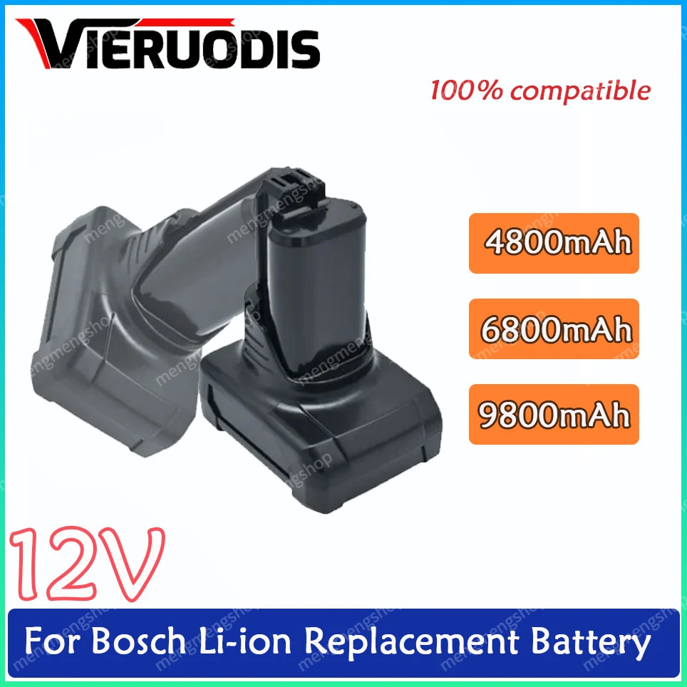 

12V for Bosch 4.8AH/6.8AH/9.8AH Li-ion BAT420 Replacement Battery For BAT411A BAT412 BAT412A BAT413 Max Power Tools Battery