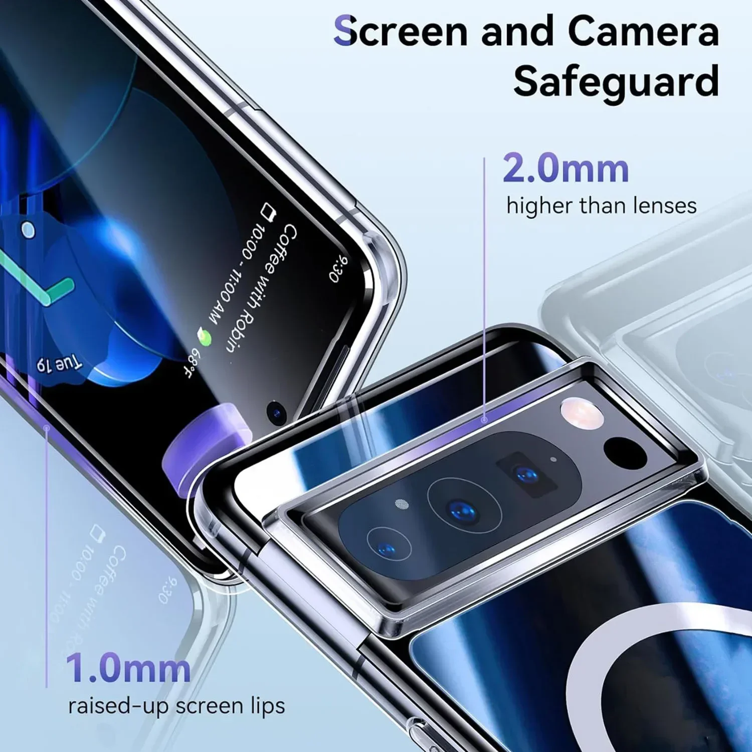 Enhanced Clear Shockproof Magnetic Wireless Charging Case