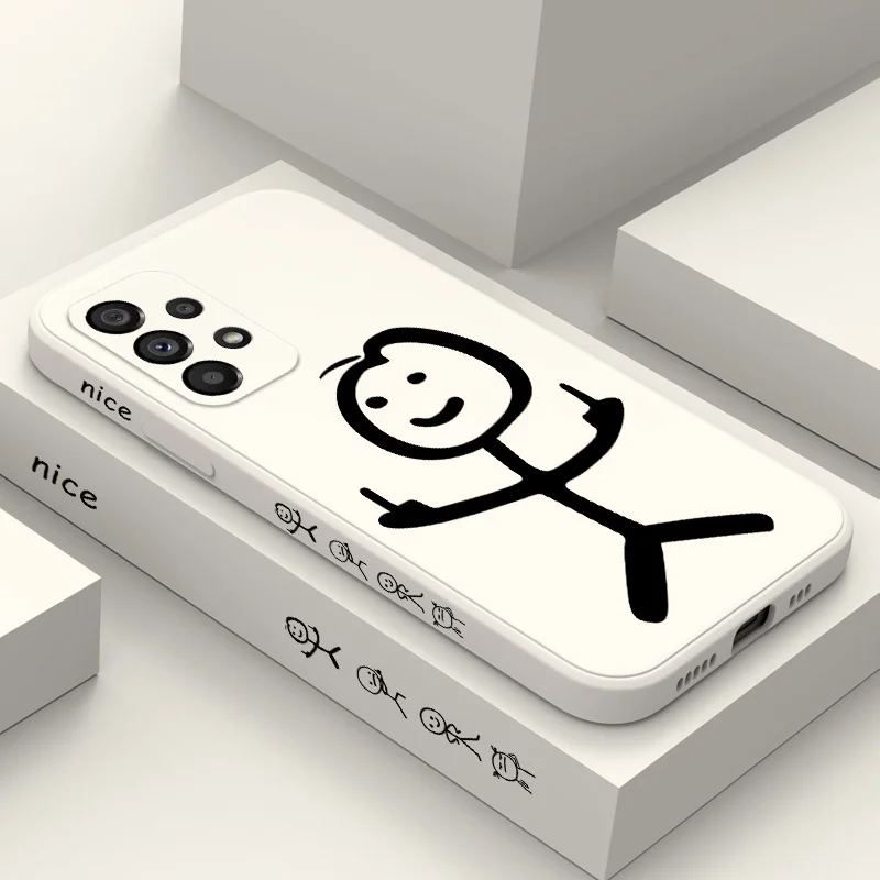 aliexpress.com - Line Man Phone Case For Samsung A54 A34 A24 A14 A73 A53 A33 A23 A13 A03 A03S A04 A04S A72 A52 A52S A32 A22 A12 A71 A51 4G 5G