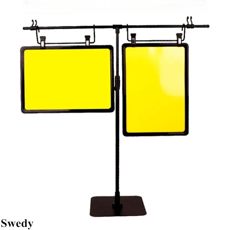 

5 Pieces A4 210x297mm Adjustable Supermarket Poster Hanging Hook Clip Frame Price Label Sign Holder Hanger Board POP Clip