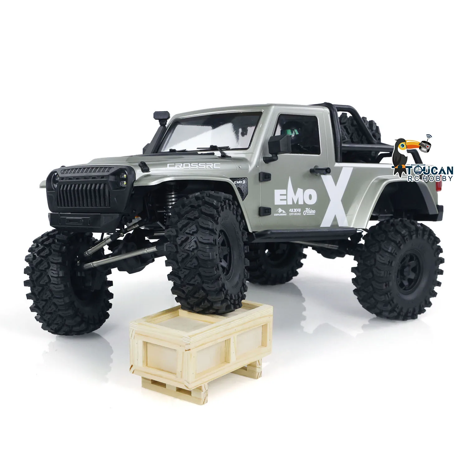 4WD CROSSRC 1/8 RC Crawler Car EMOX Remote Control Off-road Vehicles Model Two-speed Transmission Light System Toys TH22417 3