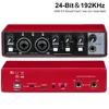 MD22 Recording Sound Card 48V Phantom Power 24-bit/192 KHZ USB Audio Interface with Loopback Monitor for Guitar Recording 1