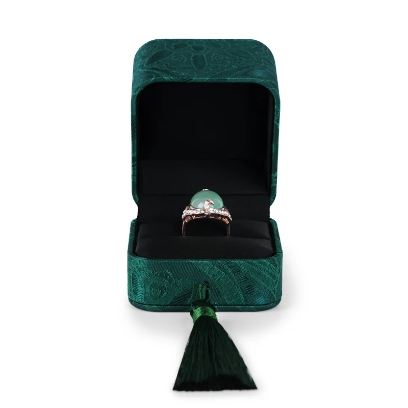 Oirlv Green Jewelry Box With Tassels Wedding Ring Box Chinese Style Earring Necklace Bracelet Jewelry Packing Box Jewelry Boxes - Image 5