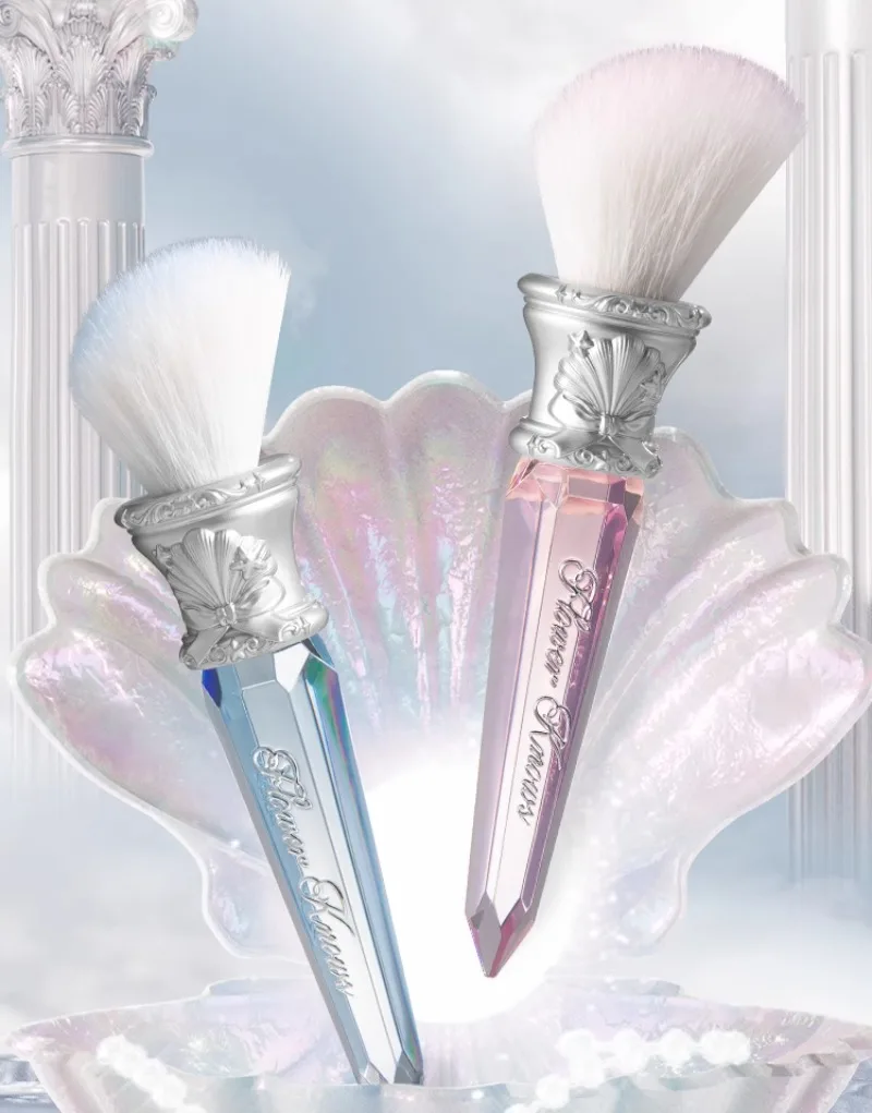 Description Picture 5 of itemFlower Knows Shell Pearl Collection Brush Loose Powder Brushing Wool Uniform Powder Highlighter Brushes Skin friendly