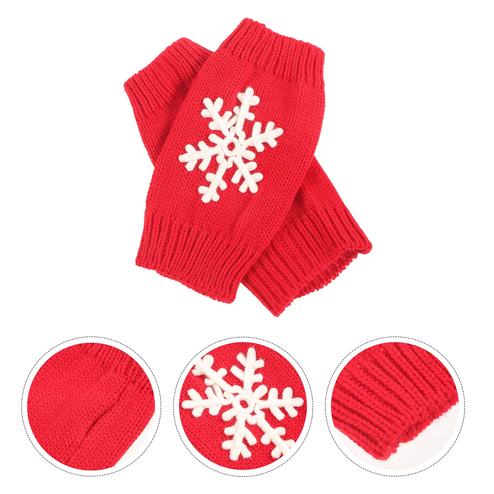 

1 Pair Warm Gloves Girls Fingerless Gloves Winter Gloves Christmas Gloves Outdoor Supply