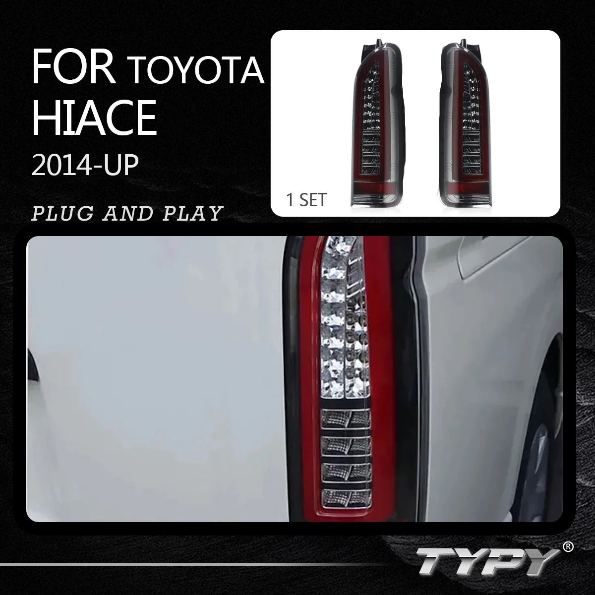 

Car Tail Lamp Rear Lamp Accessories Modified LED Tail Light Taillamp For Toyota Hiace 2014-Up