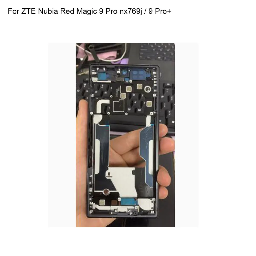 1Pc Testato Buon Supporto Lcd Cornice Anteriore Dello Schermo Per Zte Nubia Red Magic 9 Pro Nx769J Custodia Custodia Cornice Centrale Redmagic 9 Pro +