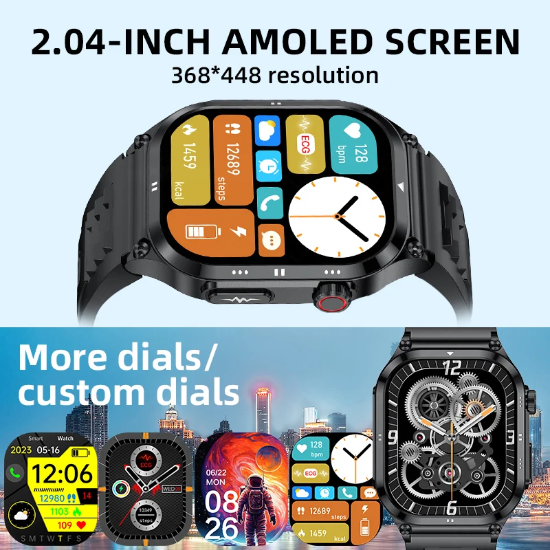 LIGE New AI Diagosis Health Smart Watch with ECG+PPG BT SOS Call Lipid Uric Acid Blood Pressure Monitor Sport Fitness Smartwatch