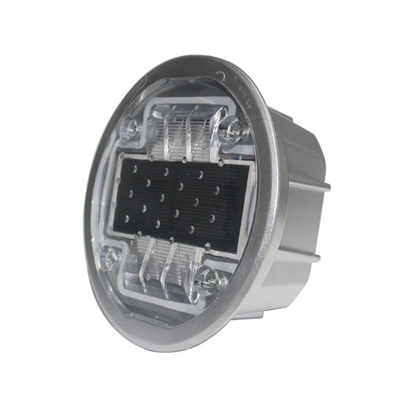 IP68 Waterproof Aluminum Case Solar Powered Road Stud Light Reflective Ground Warning Lamp