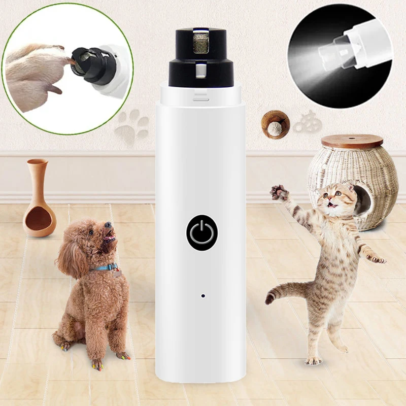 

Электрический ноготь для собак, кошек, триммер для ухода за когтями, профессиональная машинка для стрижки, шлифовальный инструмент со светодиодной подсветкой, для собак, кошек, лапы для ногтей