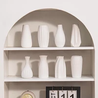 White Ceramic Vases Nordic Decorative Vasen Ornaments Home Living Room Decor Flower Arrangements Sketching Props Desktop Decor 4