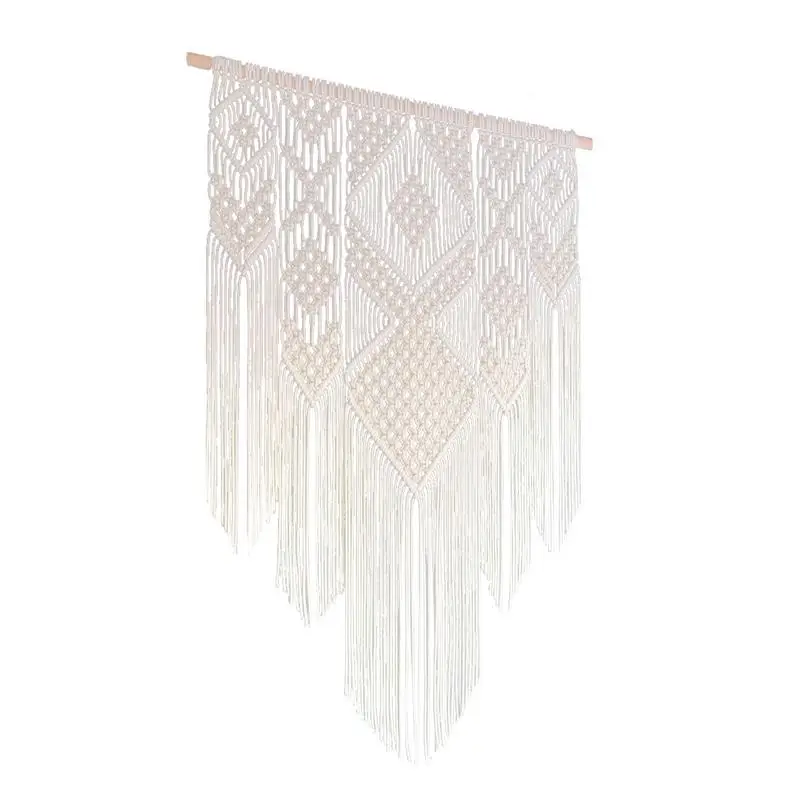 

Boho Macrame Woven Wall Hung Braided Leaves Wall Hung Crafts With Tassels Board Pictures Hung Braided Leaves Wall Art Gifts For