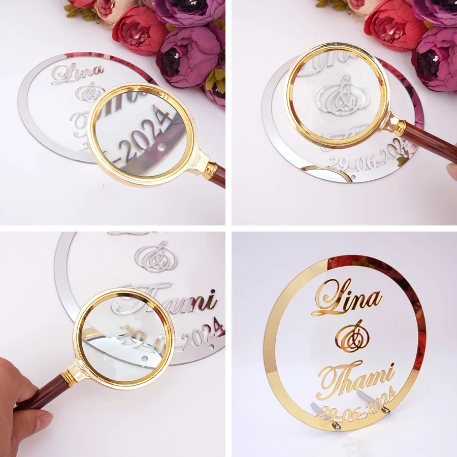 Description Picture 3 of itemDifferent Style Acrylic Table Standing Custom Wedding Personalized Mirror Frame Acrylic Word Sign Party Decor With Standing Nail