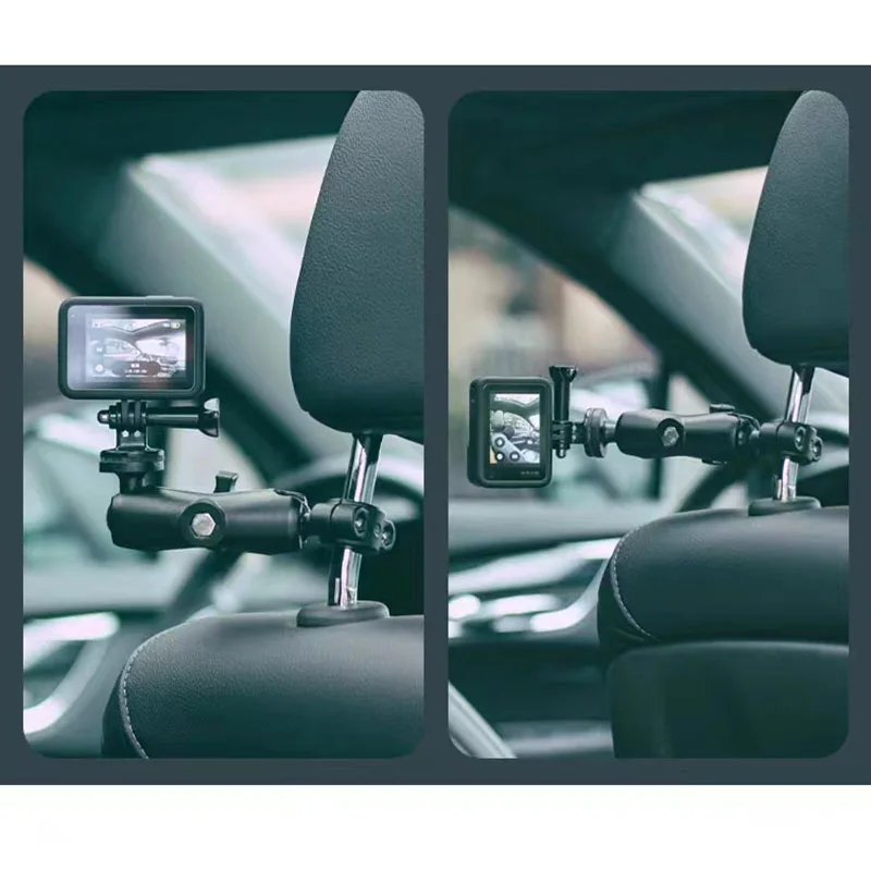 Fahrzeug Auto Kopfstütze Kamera Halterung für POV Gelenk Action Cam Unterstützung Cradle Halterung im Auto für Gopro Insta360 – Detail 2