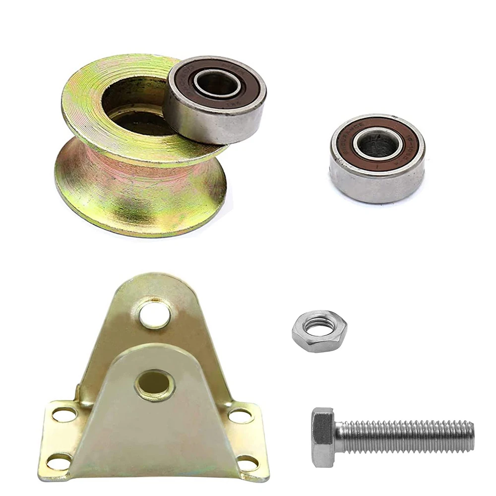 2" U Groove Wheel Heavy Duty Rigid Caster with Bracket for Inverted Track Sliding Gate Rolling Gate Industrial Machines 4
