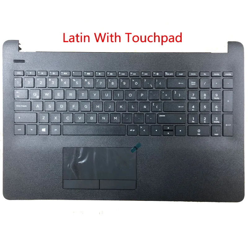 Nova Espanhol Teclado Latina para hp 15-bs 15-br 15-bw 15t-br 15q-bu 15t-bs 15z-bw 250 255 g6 Tpn-c129 130 com Apoio para as Mãos Tampa do Case - Imagem 4