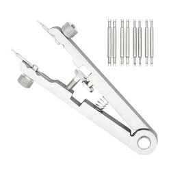 Watch Spring Bar Pliers Tool Kit for Strap Removal and Adjustment with Repair Tools Set (Silver)