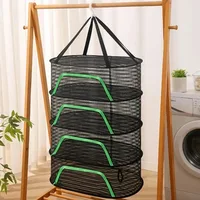 Folding Food Drying Net Anti-mosquito Dry Rack Hanging Basket Herb Drying Net for Flowers Buds Plants Vegetable Fruit Organizer 2